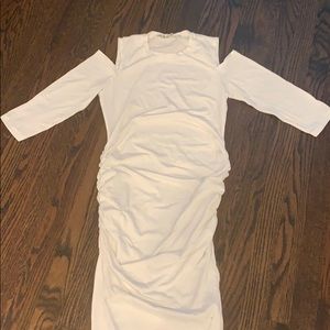 NWOT Michael Stars Cold shoulder ruched dress!